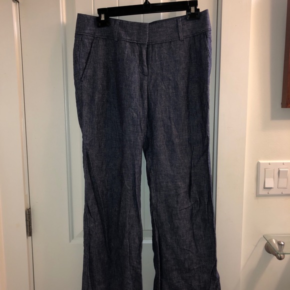 LOFT Denim - Linen/Denim Wide Leg Pant